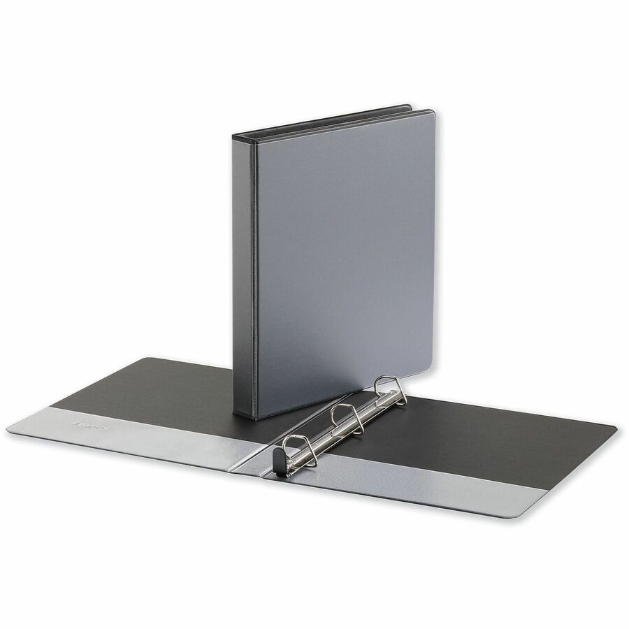 Universal Deluxe Easy-to-Open D-Ring View Binder, 3 Rings, 1" Capacity, 11 x 8.5, Black - 1" Binder Capacity - Letter - 8 1/2" x 11" Sheet Size - 250 Sheet Capacity - 3 Ring(s) - Fastener(s): Ring - Pocket(s): 2, Inside Front & Back - Polypropylene - B...