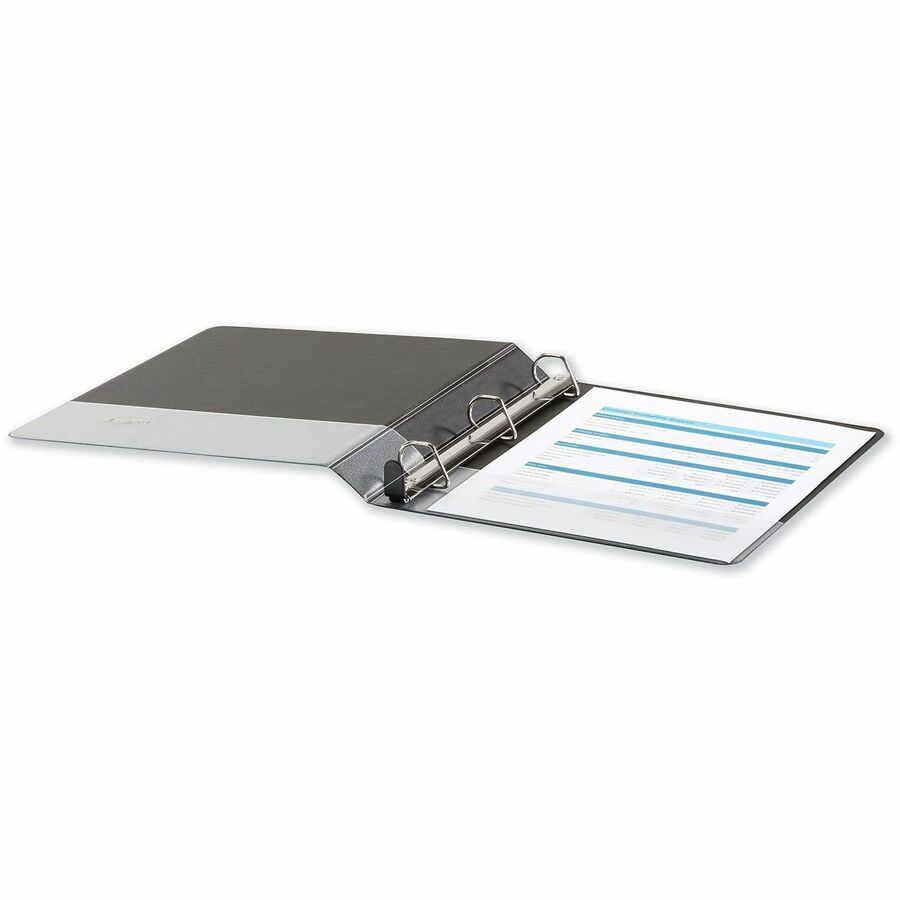 Universal Deluxe Easy-to-Open D-Ring View Binder, 3 Rings, 1" Capacity, 11 x 8.5, Black - 1" Binder Capacity - Letter - 8 1/2" x 11" Sheet Size - 250 Sheet Capacity - 3 Ring(s) - Fastener(s): Ring - Pocket(s): 2, Inside Front & Back - Polypropylene - B...