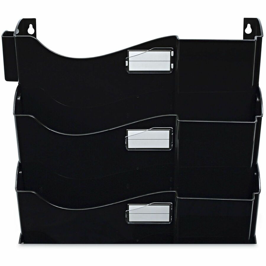 Universal Hanging Organizer - 7 Pocket(s) - 38.25" Height x 16" Width x 4.75" Depth - Black - Plastic - 7 / Pack
