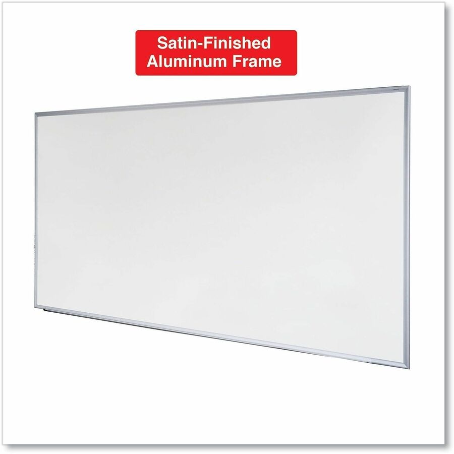 Universal Dry Erase Board - 72" (6 ft) Width x 48" (4 ft) Height - White Melamine Surface - Anodized Aluminum Frame - 1 Each