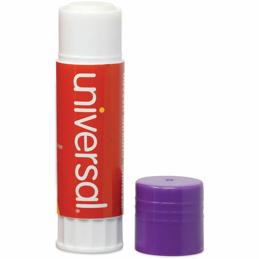 Universal Glue Stick - 1.30 oz - Purple, Clear - 12 / Pack