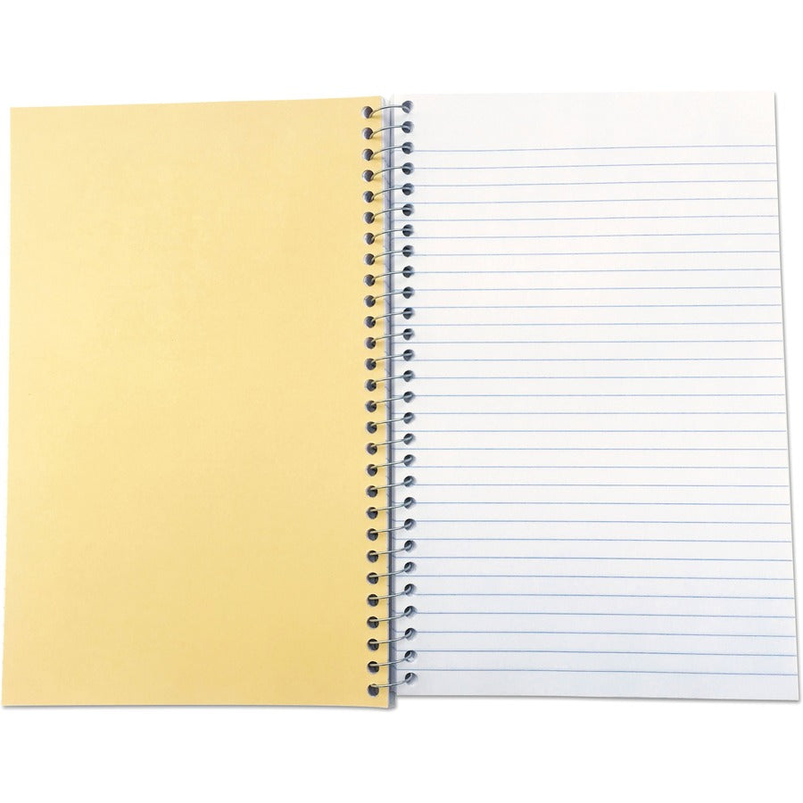 Universal Notebook - 3 Subject(s) - 120 Sheets - Spiral - Medium Ruled, College Ruled Front Ruling - 15 lb Basis Weight - 9.50" Height x 6" Width - White Paper - Black Paperboard Cover