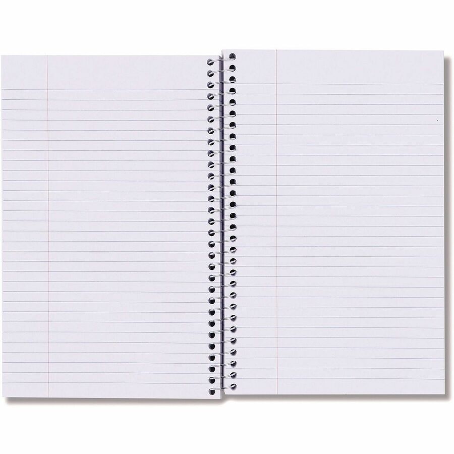Universal Notebook - 3 Subject(s) - 120 Sheets - Spiral - Medium Ruled, College Ruled Front Ruling - 15 lb Basis Weight - 9.50" Height x 6" Width - White Paper - Black Paperboard Cover