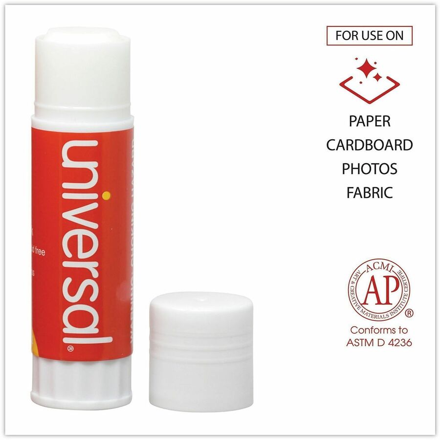 Universal Glue Stick - 1.30 oz - Clear - 12 / Pack