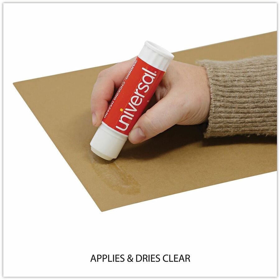Universal Glue Stick - 1.30 oz - Clear - 12 / Pack