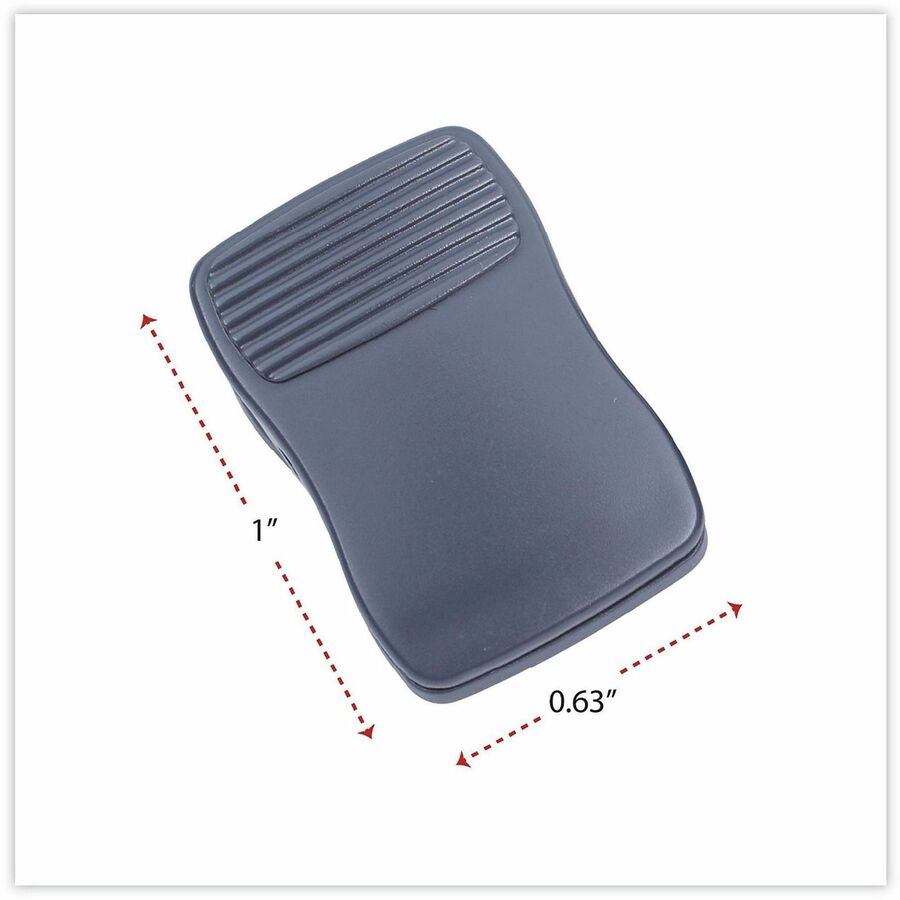 Universal Deluxe Recycled Cubicle Clips, 40 Sheet Capacity, Charcoal, 24/Pack - Standard - 0.6" Length x 1" Width - 0.50" Size Capacity - 40 Sheet Capacity - Charcoal - Plastic - 24 / Pack