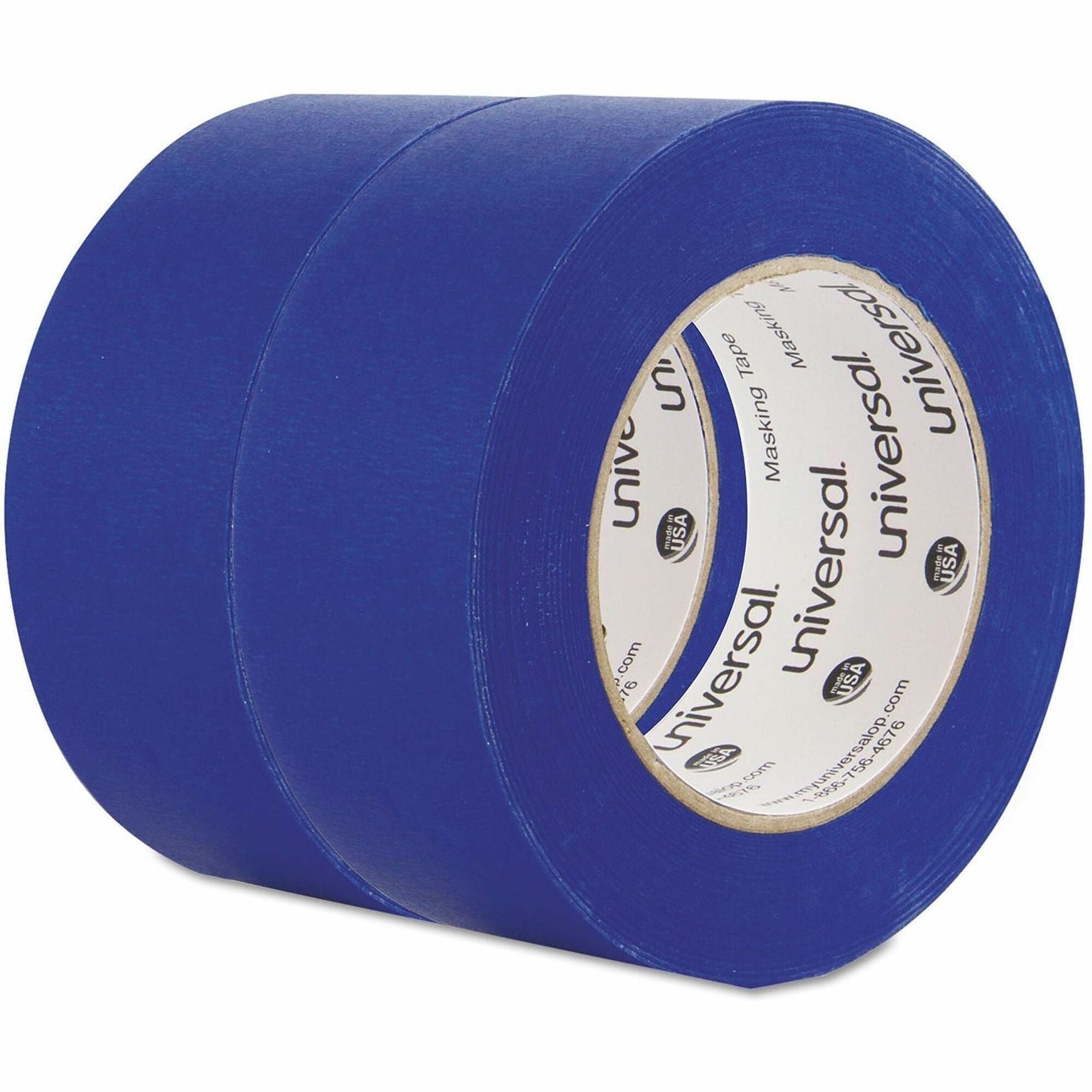 Universal Masking Tape - 59.93 yd Length x 1.89" Width x 5 mil Thickness - 3" Core - Blue - Synthetic Rubber - Crepe Paper Backing - 2 / Pack