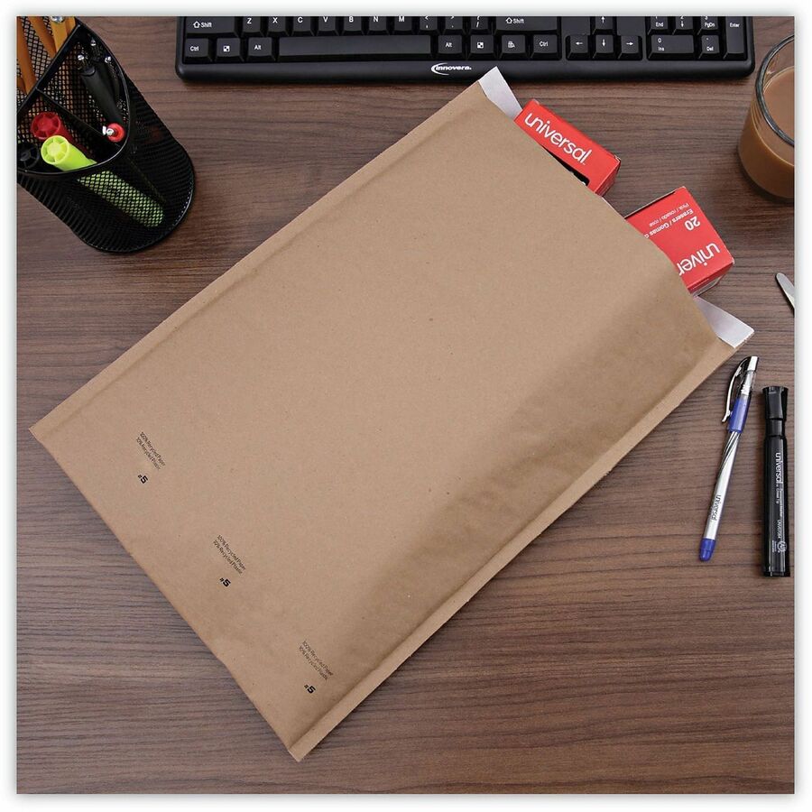 Universal Mailer - Bubble - #5 - Self Adhesive - Natural Kraft - Kraft Paper - 80 / Carton