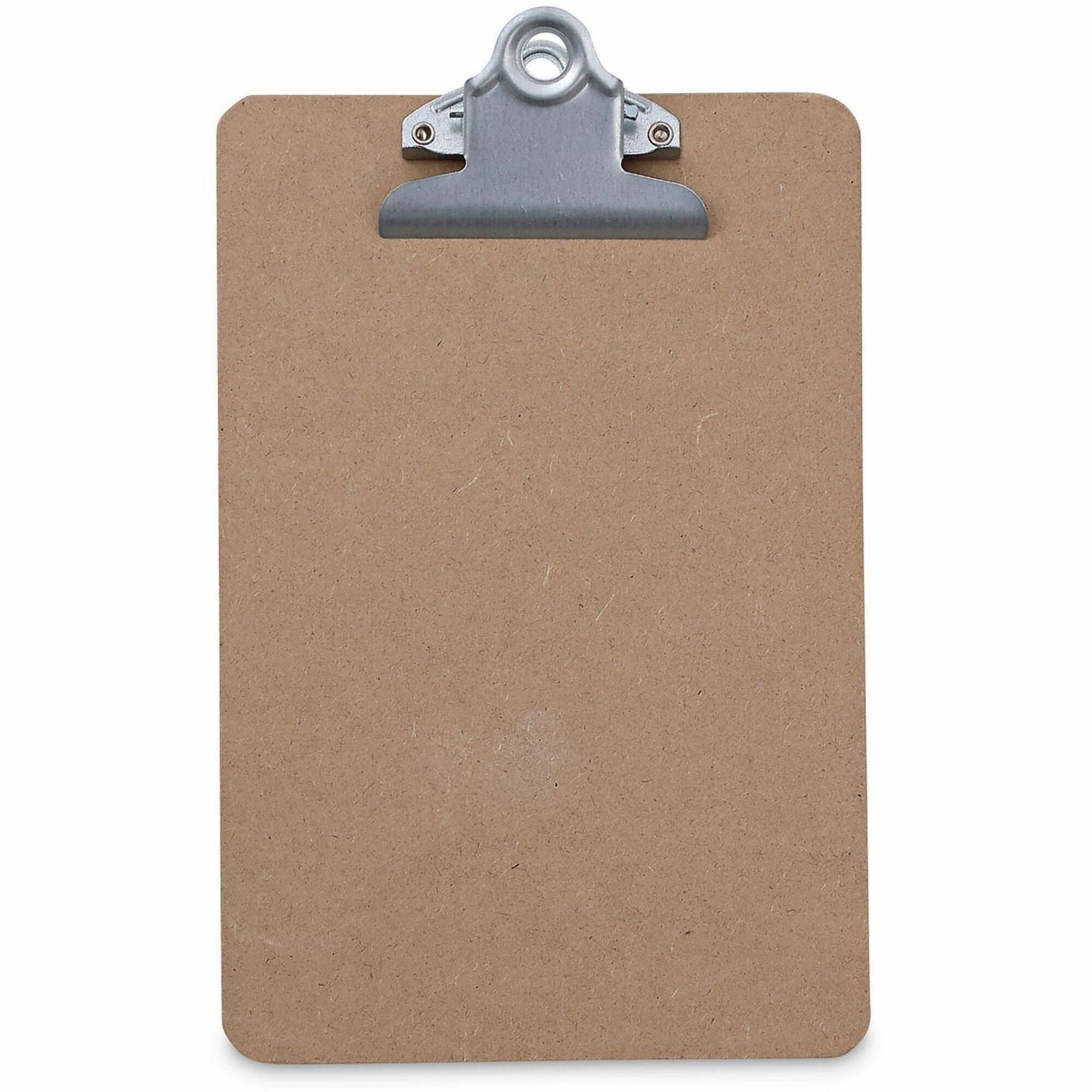 Universal Clipboard - 0.75" Clip Capacity - Storage for Document, Form, Paper - 5" x 8" Sheet Size - Hardboard - Brown - 3 / Pack