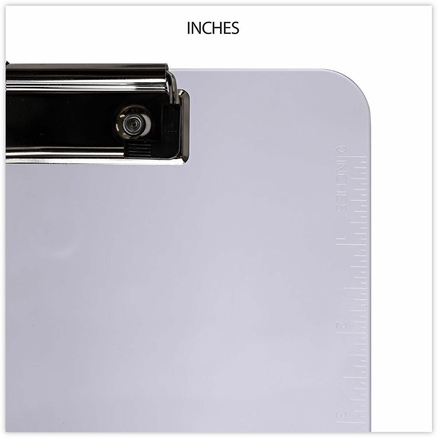 Universal Clipboard - 0.50" Clip Capacity - Storage for Paper - 8 1/2" x 11" Sheet Size - Plastic - Clear - 1 Each