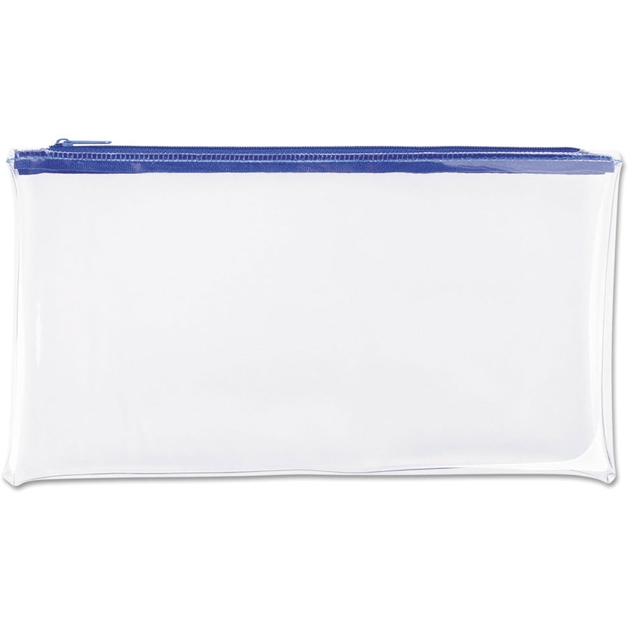 Universal Carrying Case (Wallet) Cash - Blue, Clear - Plastic, Polyethylene Body - 6" Height x 11" Width - 2 / Pack