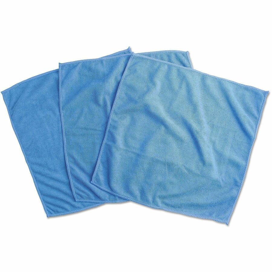 Universal Microfiber Cleaning Cloth, 12 x 12, Blue, 3/Pack - For Glass, Screen, Whiteboard - Cloth - 12" Length x 12" Width - Recommended For: Dust Remover - Machine Washable, Streak-free - Blue - 3 / Pack