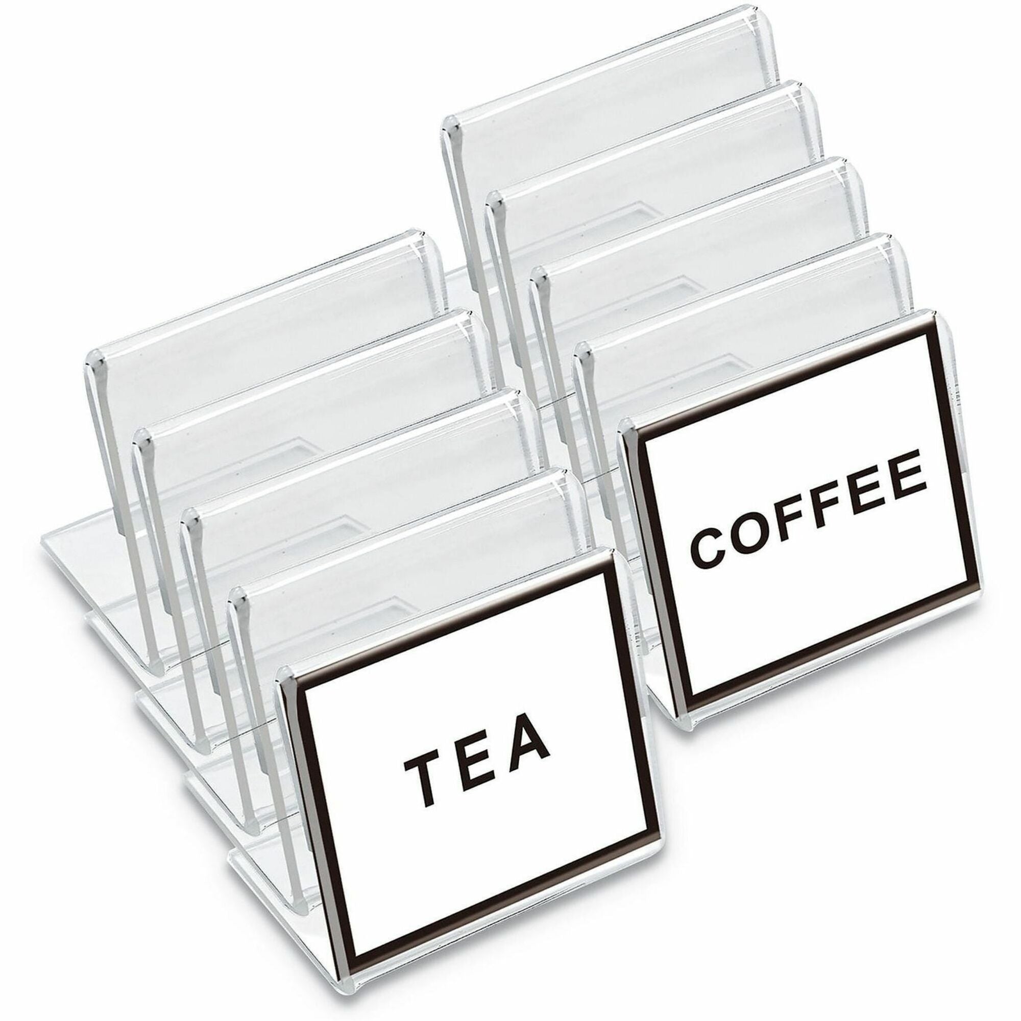 Universal Sign Holder - Rectangular Shape - Side-loading, Durable, Dirt Resistant, Damage Resistant - Plastic, Styrene - 10