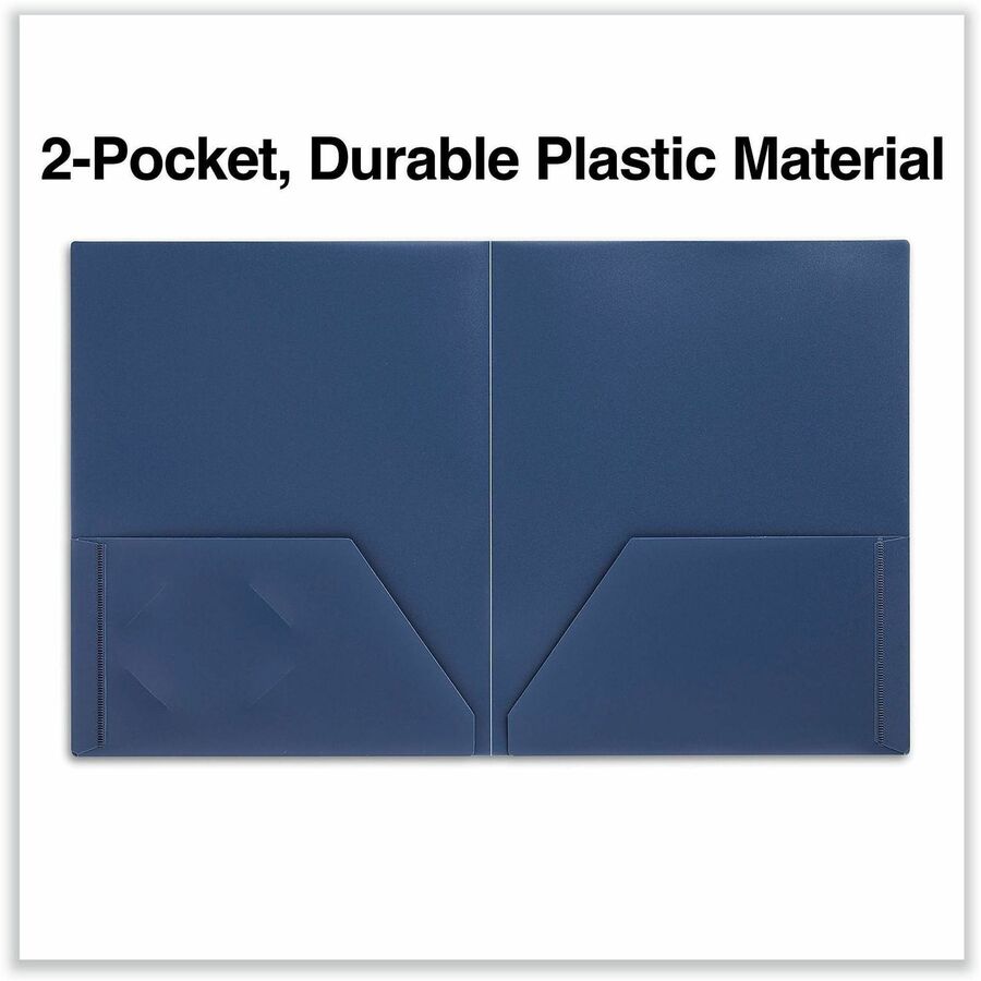 Universal Pocket Folder - 11" x 8 1/2" - 100 Sheets Capacity - 2 Pocket(s) - 10 Pack