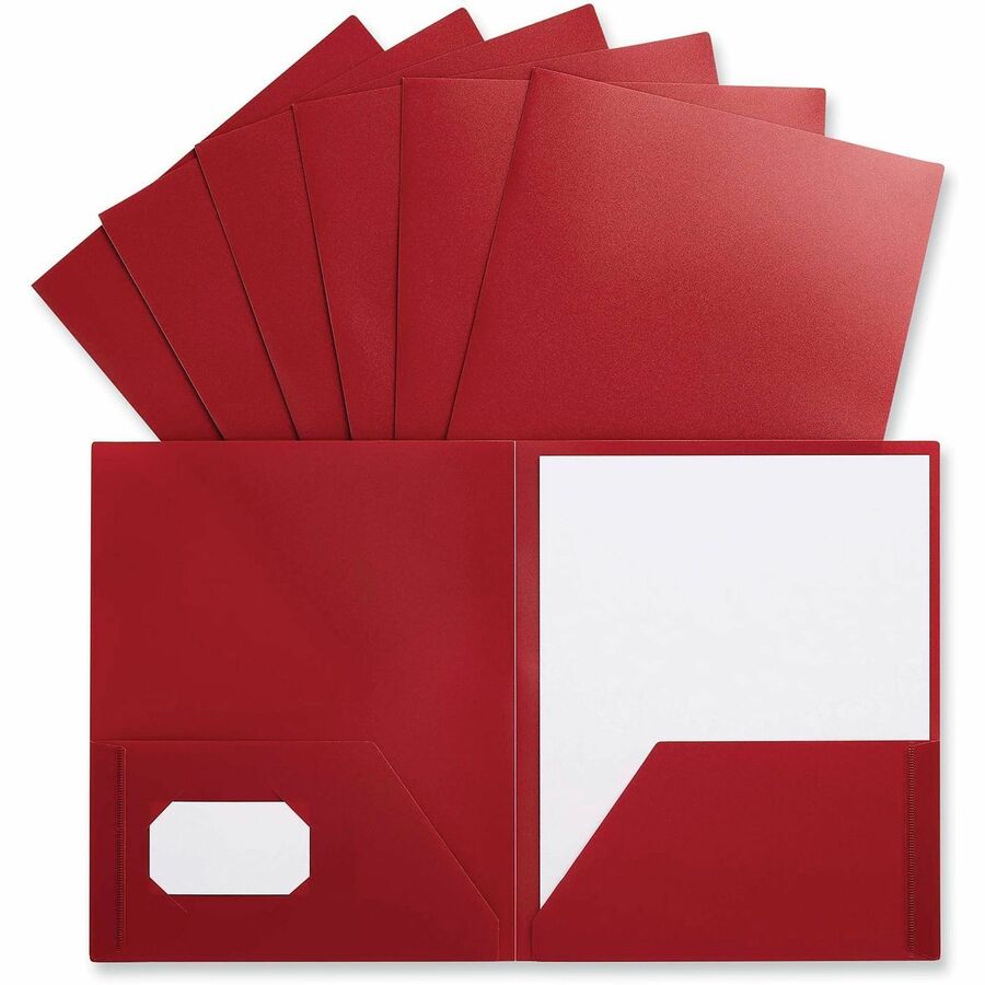 Universal Pocket Folder - 11" x 8 1/2" - 100 Sheets Capacity - 2 Pocket(s) - 10 Pack