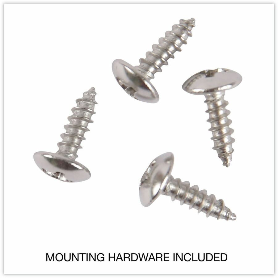 Universal Sign Holder - Rectangular Shape - Wall Mountable - Durable, Top Loading, Pre-drilled - Plastic - Clear - 2 / Pack