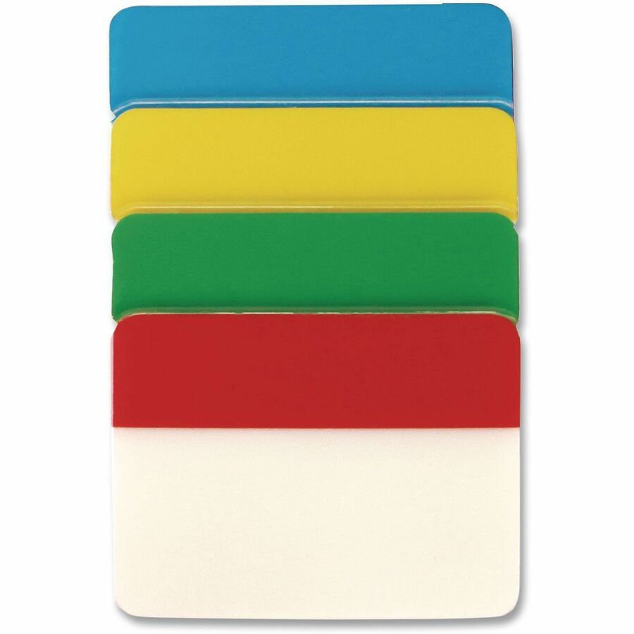 Universal Self Stick Index Tab, 2" , Assorted Colors, 40/Pack - 2" Tab Width - 3 Hole Punched - Bright Blue, Bright Green, Bright Red, Bright Yellow Tab(s) - Reusable, Repositionable - 40 / Pack