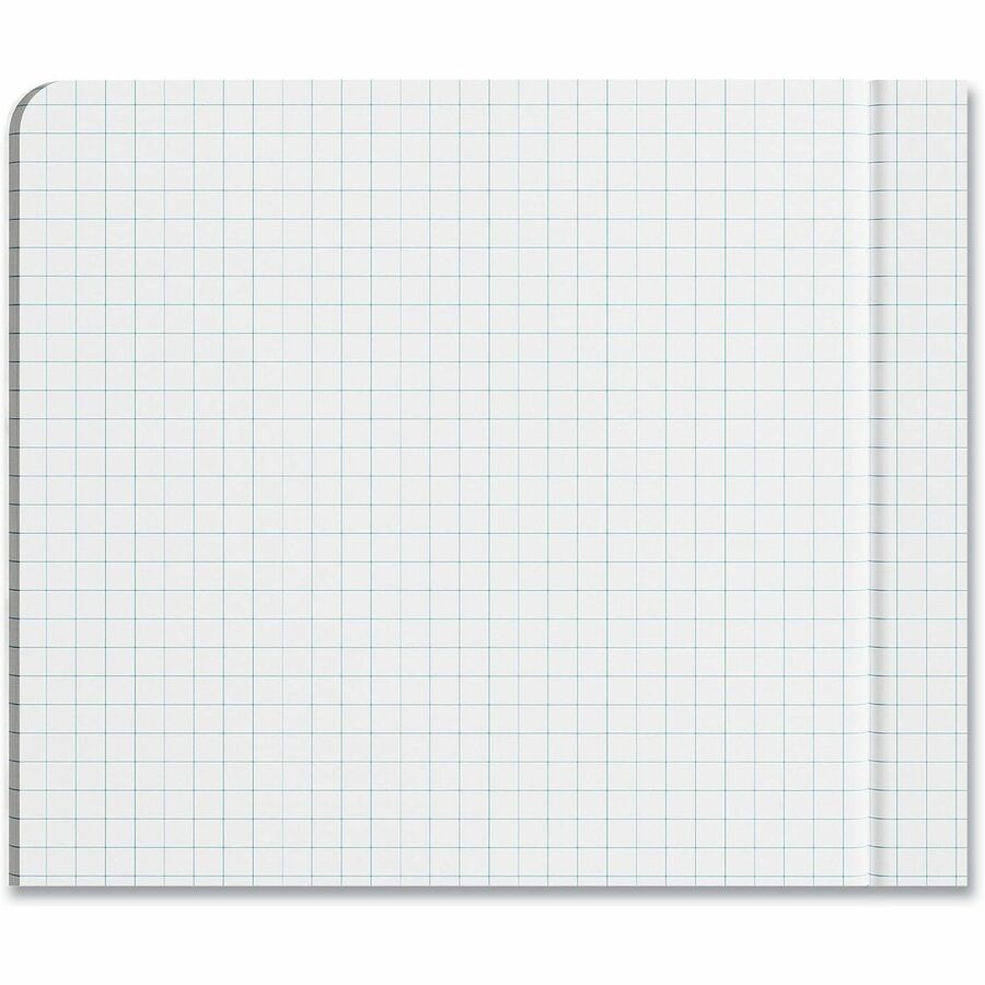 Universal Quadrille/Graph Notebook - 1 Subject(s) - 100 Sheets - Sewn - Quad Ruled Front Ruling - 38 lb Basis Weight - 9.75" Height x 7.5" Width - White Paper - Black Marble Paper Cover - 6 / Pack