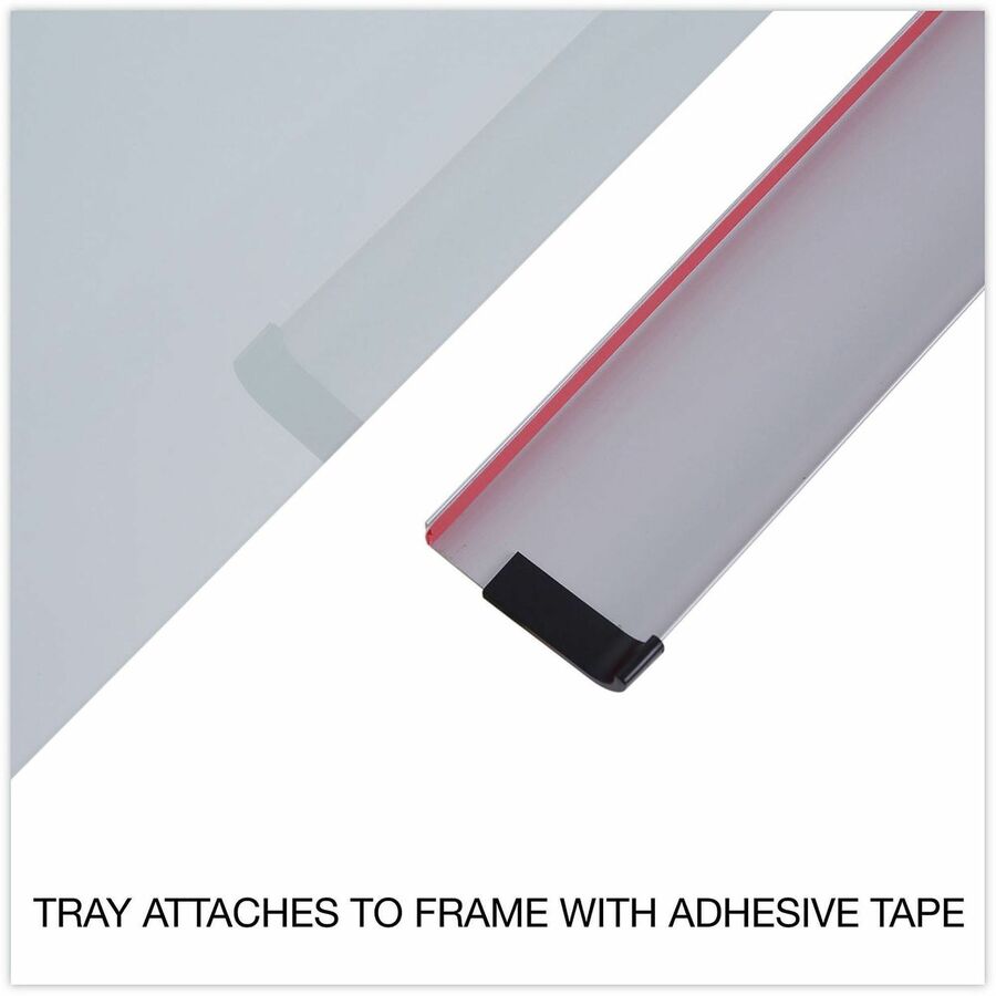 Universal Frameless Glass Marker Board, 36" x 24" , White Surface - 36" (3 ft) Width x 24" (2 ft) Height - White Glass Surface - 1 Each