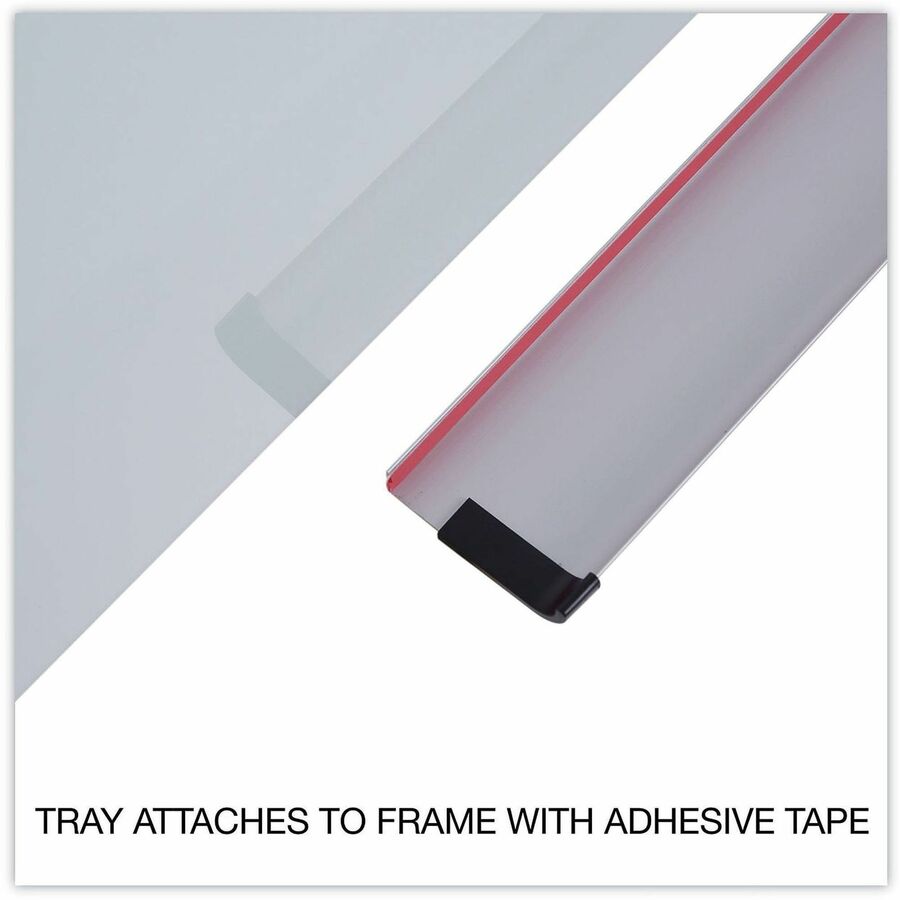 Universal Frameless Glass Marker Board, 72" x 48" , White Surface - 72" (6 ft) Width x 48" (4 ft) Height - White Glass Surface - 1 Each