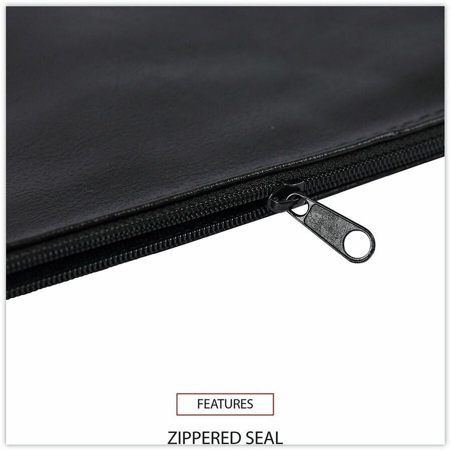 Universal Carrying Case (Wallet) Cash - Black - PU Leather Body - 6" Height x 11" Width - 2 / Pack