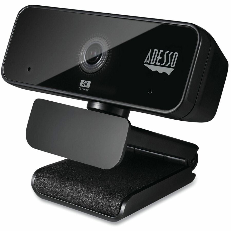 Adesso CyberTrack CyberTrack H6 Webcam - 8 Megapixel - 30 fps - Black - USB 2.0 - 3840 x 2160 Video - CMOS Sensor - Fixed Focus - 120° Angle - Microphone - For Computer, Smart TV, Notebook