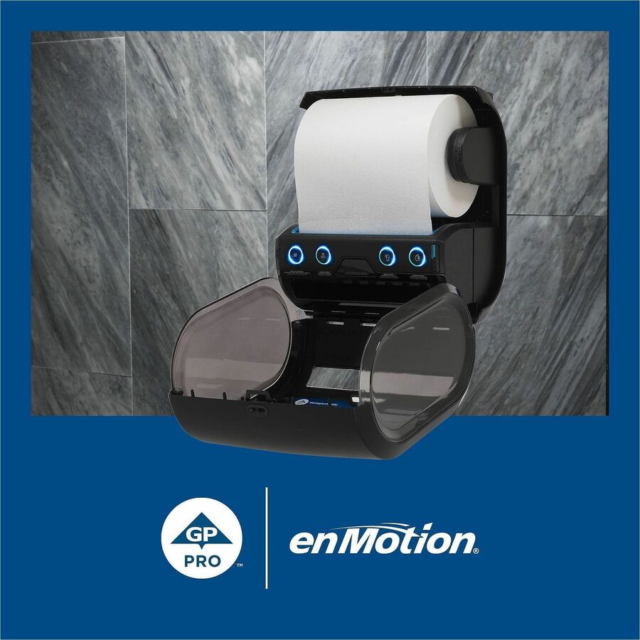 enMotion 1-Ply Paper Towel Rolls, EPA, 8-1/4" x 550', White, Case Of 6 Rolls - 1 Ply - 1 3/4" Core - White - 6 Rolls Per CaseCase - 6 / Case