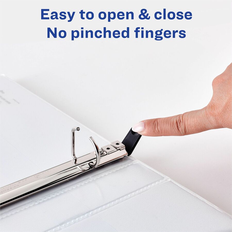 Avery Heavy-Duty View Binders, 1" One Touch Slant Rings, 4 White Binders - Avery® Heavy-Duty View 3 Ring Binders, 1" One Touch Slant Rings, 4 White Binders (79780)