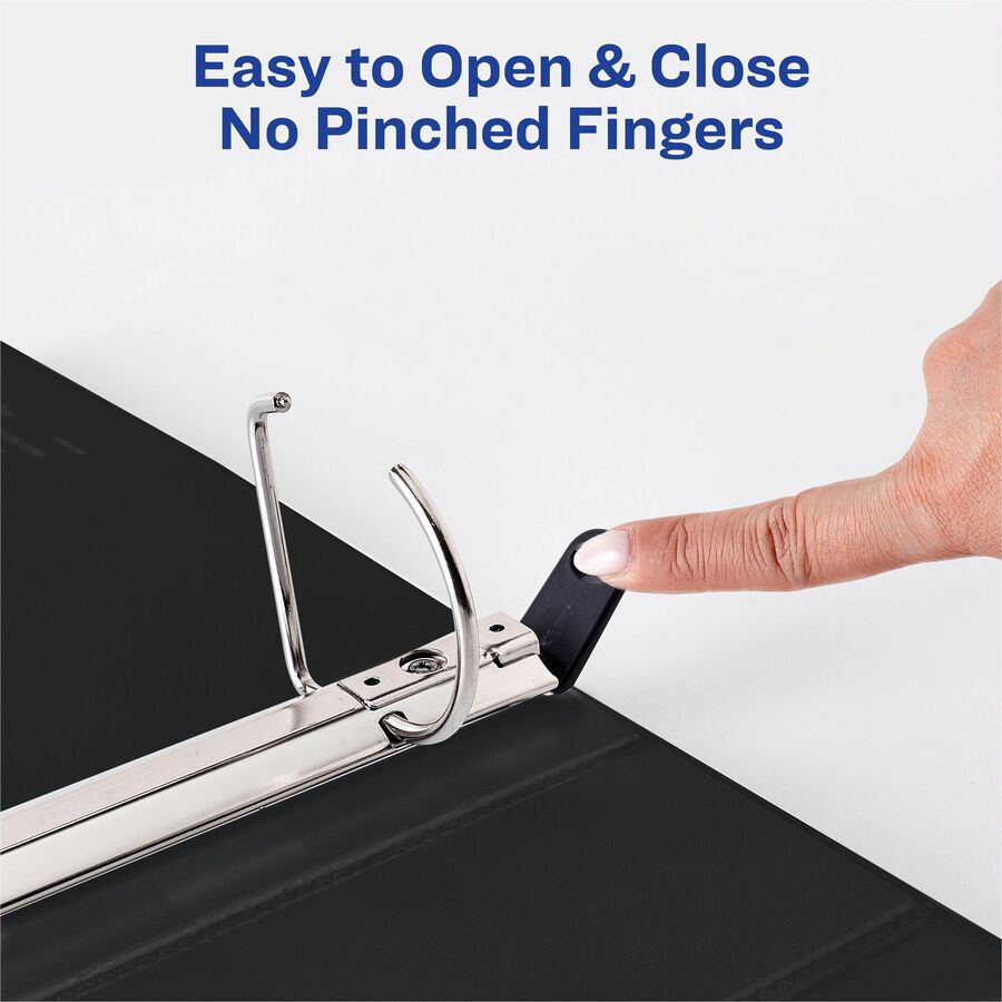 Avery® Heavy-Duty View 3 Ring Binders, 2" One Touch Slant Rings, 4 White Binders (79790) - 2" Binder Capacity - Letter - 8 1/2" x 11" Sheet Size - 530 Sheet Capacity - 530 Ring(s) - Fastener(s): Slant Ring - Pocket(s): 4 - Polypropylene - Adhesive,...