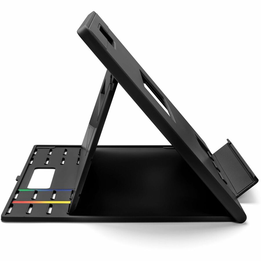 Kensington SmartFit Easy Riser Go Adjustable Ergonomic Riser for up to 17" Laptops - Black - Up to 17" Screen Support - 8 lb Load Capacity - 7.10" Height x 13" Width x 9.50" Depth - Desktop - Black - For Notebook, Home, Workstation - Adjustable Tilt, P...