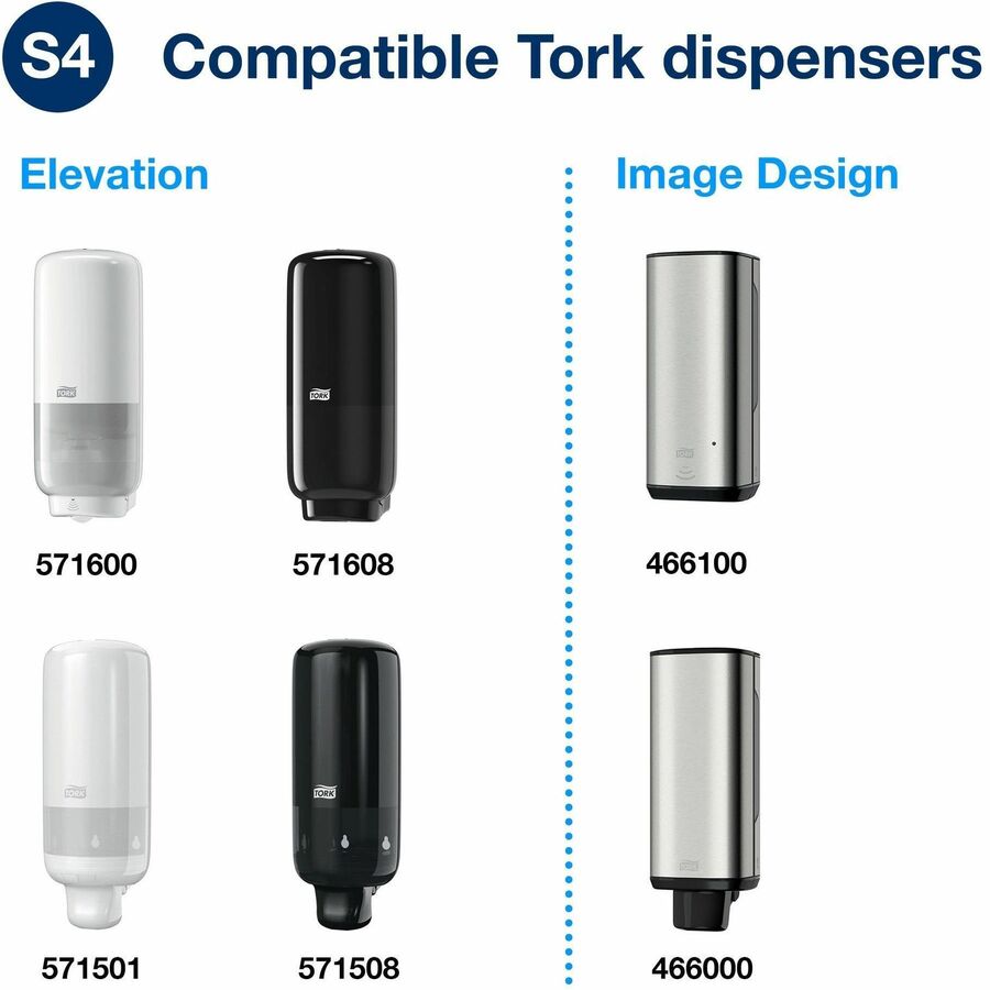 TORK Hand Sanitizer Foam Refill - Fragrance-free Scent - 1.06 quart - Hand, Healthcare, Food Handling - Moisturizing - Clear - Non-sticky, Hygienic, Unscented - 6 / Carton