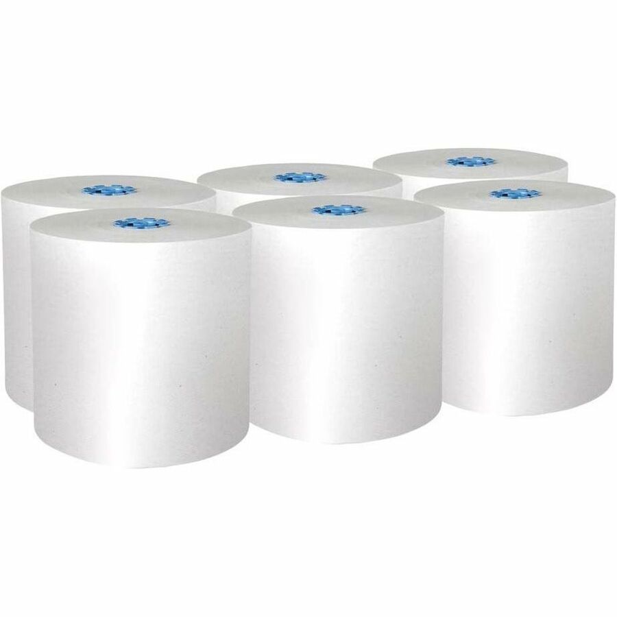 Scott Pro White Hard Roll Towels (Color Core System) - 1 Ply - 900 ft Length - 1 3/4" Core - WhiteCase - 5400/Case - 6 / Case