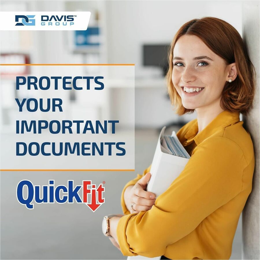 QuickFit Ring Binder - 1" Binder Capacity - Letter - 8 1/2" x 11" Sheet Size - 200 Sheet Capacity - 3 Ring(s) - Fastener(s): Round Ring - Pocket(s): 2, Internal - Polypropylene - White - Recycled - PVC-free, Ink-transfer Resistant, Locking Ring, Antimi...