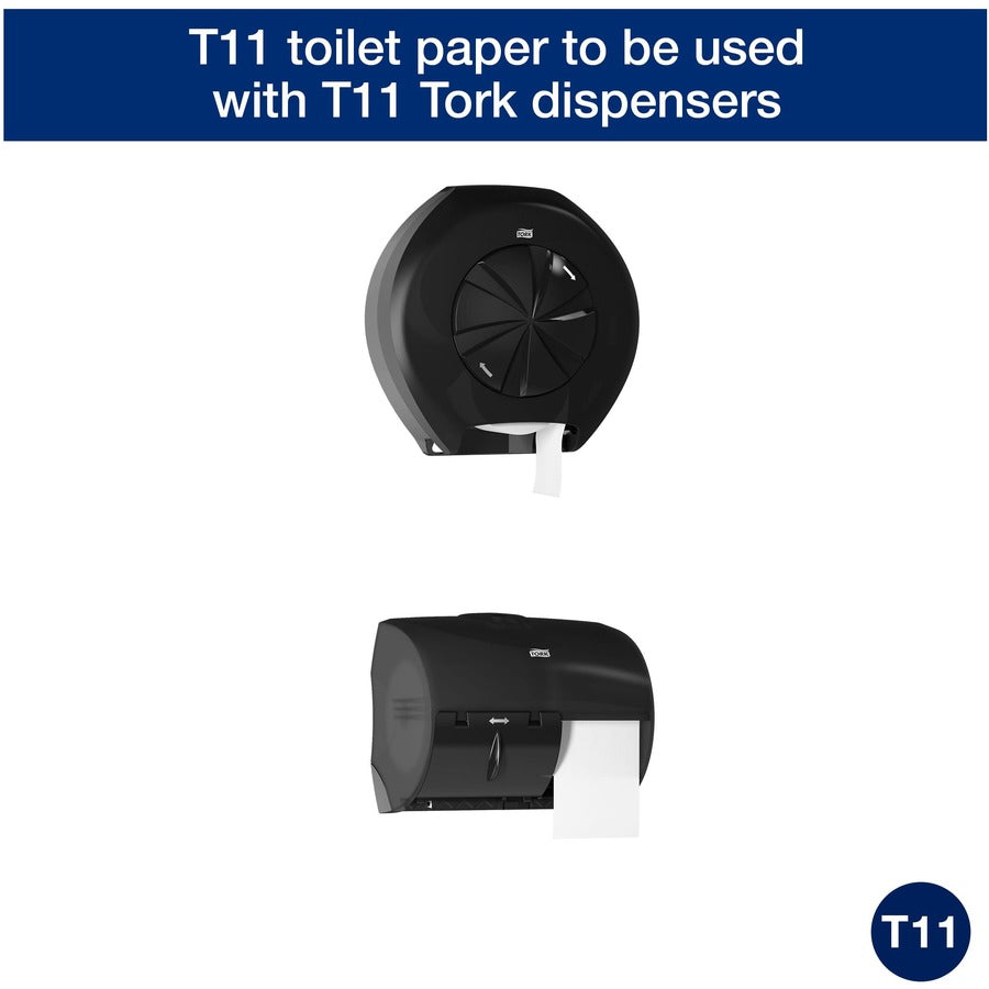 TORK OptiCore Mid-size Toilet Paper Roll White T11 - 1 Ply - 4" Length - 5.63" Roll Diameter - 1 43/64" Core - White - Fiber - 36 Rolls Per CartonCarton - 1755 Roll