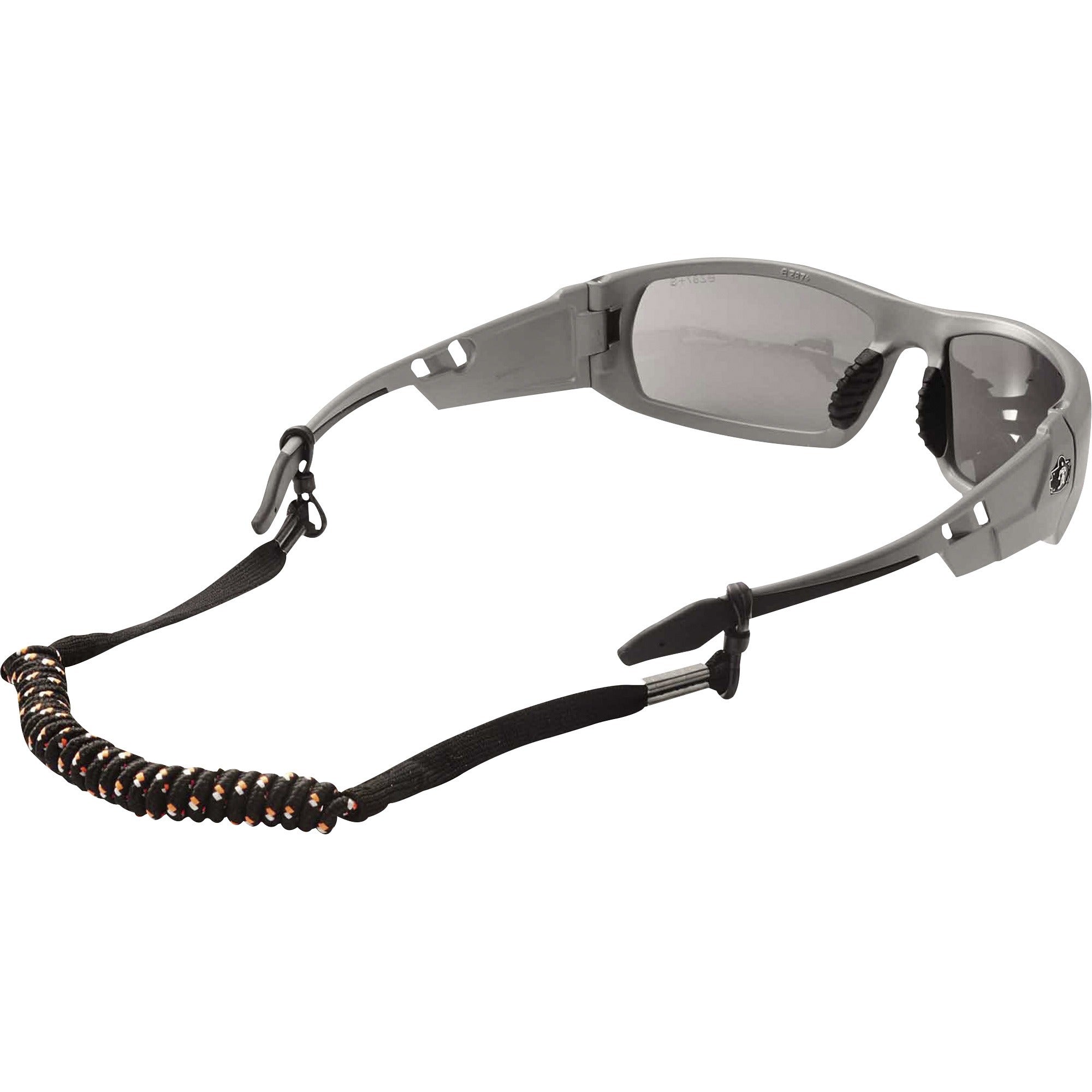 Ergodyne 3280 Elastic Coil Eyewear Lanyard - Adjustable - 0.3" Height x 1.5" Width x 12" Length - Black - Elastic, Nylon - 6 / Carton
