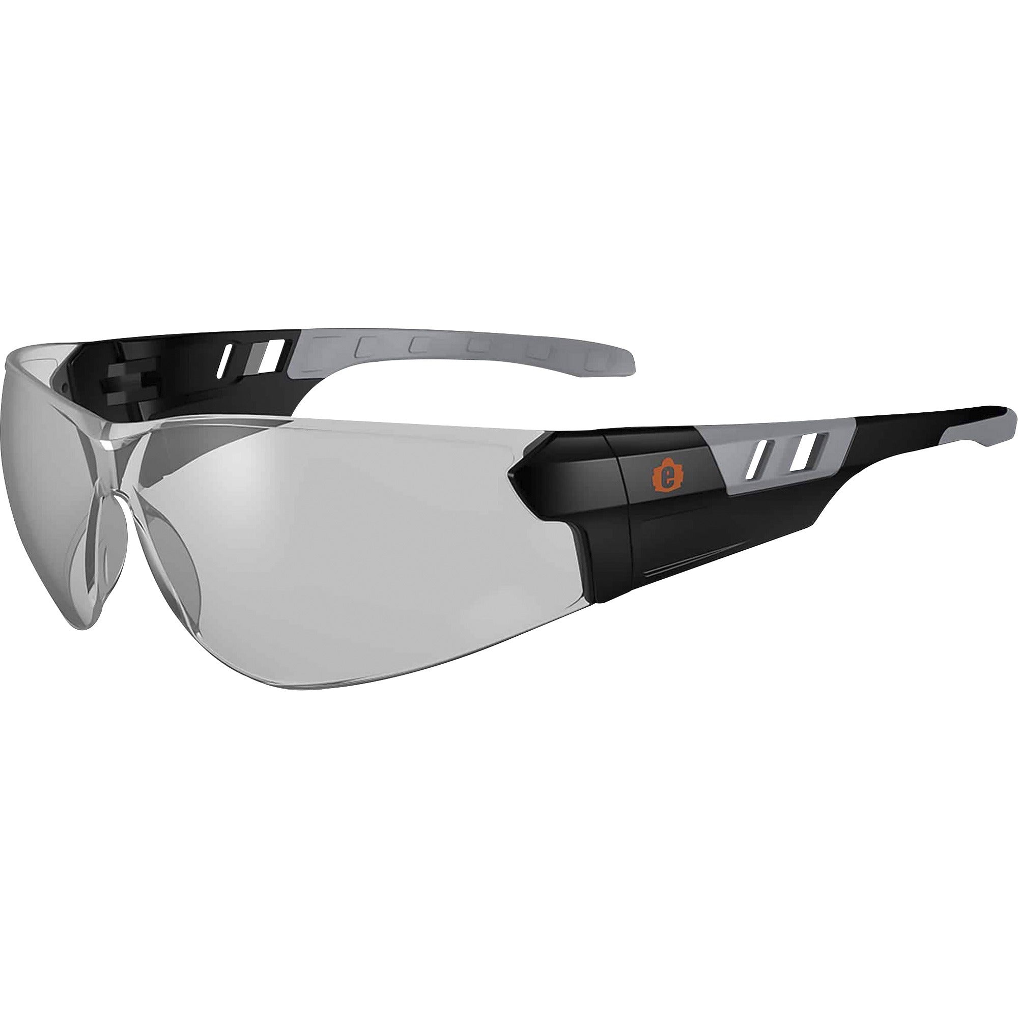 Ergodyne SAGA Anti-Fog In/Outdoor Lens Matte Frameless Safety Glasses / Sunglasses - Recommended for: Indoor/Outdoor - Eye Protection - Matte Black - Anti-fog, Lightweight, Rimless, Impact Resistant, Anti-scratch, Durable, UV Resistant, Slip Resistant,...