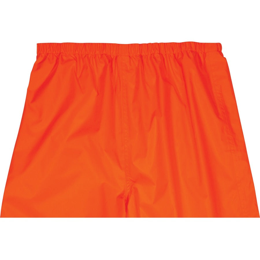 Ergodyne 8916 Lightweight Hi-Vis Rain Pants - Class E - For Rain Protection - Small (S) Size - Orange - Polyurethane, 150D Oxford Polyester