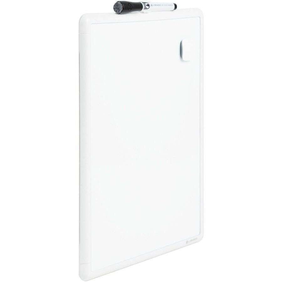 U Brands Magnetic Dry-Erase Board, 14" X 11" - 14" (1.2 ft) Width x 11" (0.9 ft) Height - Painted Steel Surface - White Back - Plastic Frame - Rectangle - Horizontal/Vertical - Magnetic - Eraser Included - 1