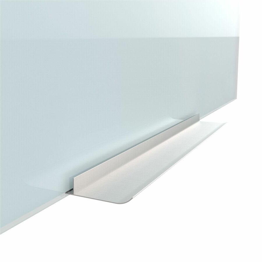 U Brands Magnetic Glass Dry-Erase Board, 96" X 47" , White Frosted Surface, Frameless - 96" (8 ft) Width x 47" (3.9 ft) Height - Frosted White Glass Surface - Rectangle - Horizontal/Vertical - Magnetic - 1 Each