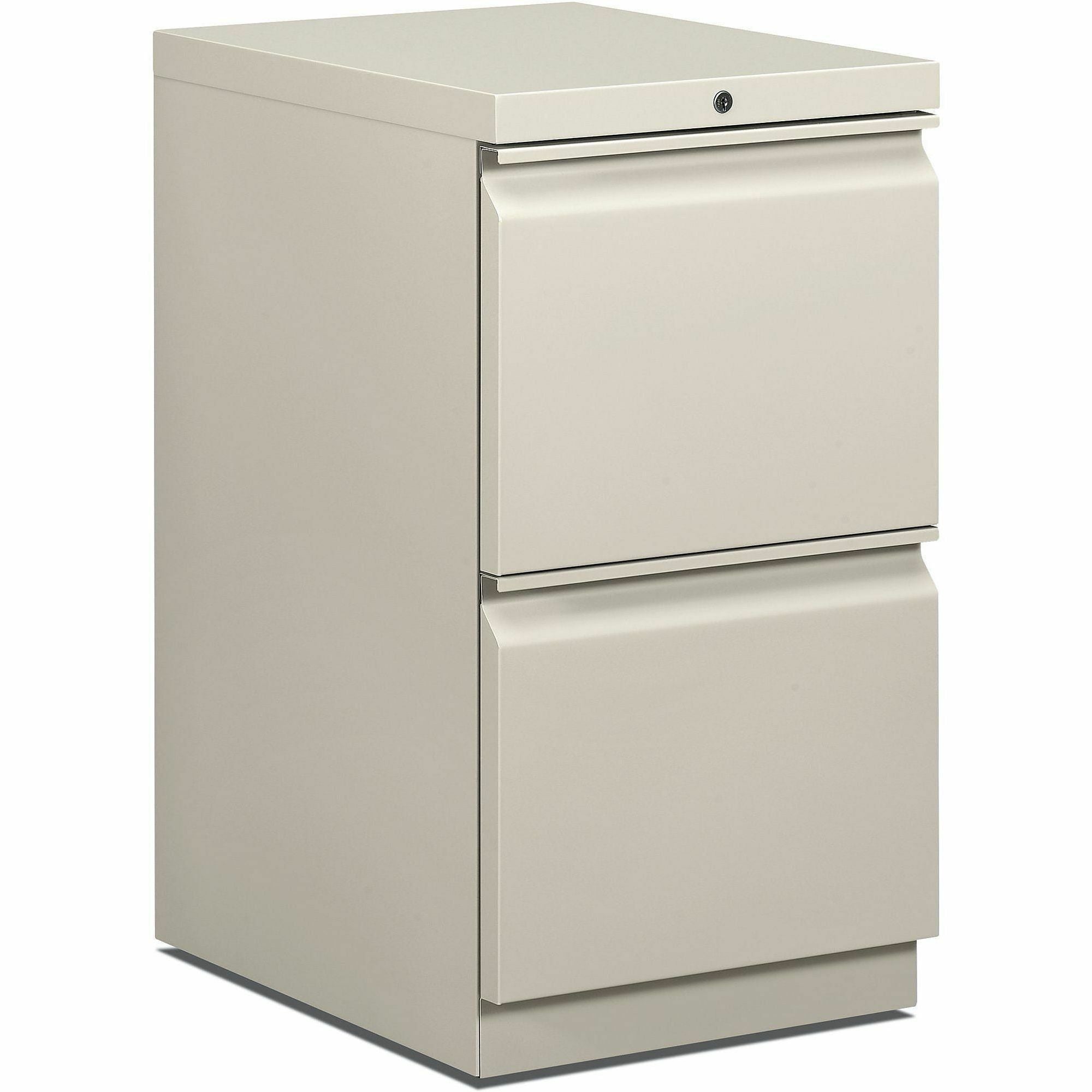 HON HBMP2F Pedestal - x 15" Width - Total Drawer(s): 2 - Finish: Light Gray - For File Storage, Office