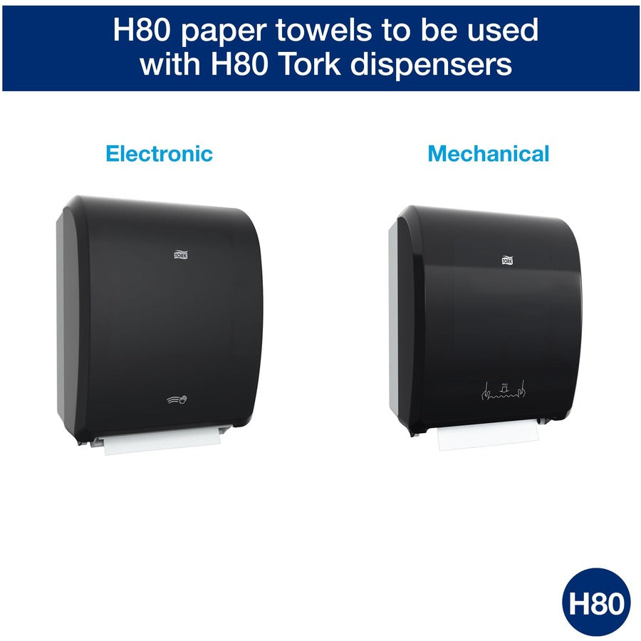 TORK Hand Towel Roll White H80 - 1 Ply - Multifold - 7.80" Roll Diameter - 1 15/16" Core - White - Fiber - 6 Roll