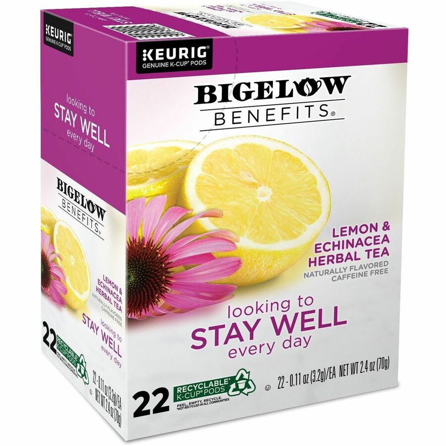 Bigelow® Tea Herbal Tea K-Cup - Herbal Tea - 22 K-Cup - 22 / Box