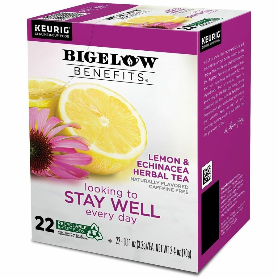 Bigelow® Tea Herbal Tea K-Cup - Herbal Tea - 22 K-Cup - 22 / Box