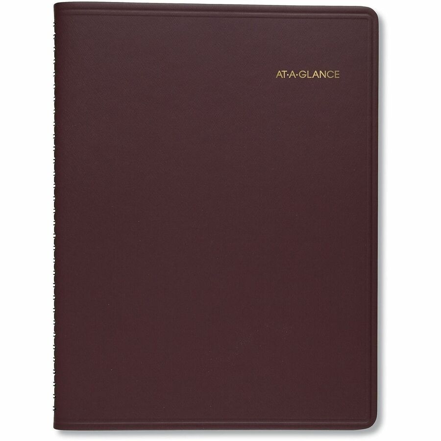 At-A-Glance 2025 Monthly Planner, Winestone, Large, 9" x 11" - Large - Monthly - 15 Month - January 2025 to March 2026 - 1 Month Double Page Layout - 9" x 11" Sheet Size - White Sheet - Wire Bound - Winestone Cover - Bleed Resistant Paper, Writable Sur...