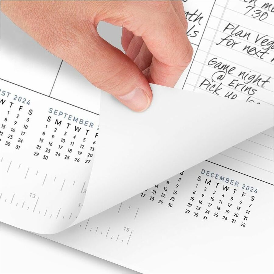 At-A-Glance Contemporary 2026 Monthly Desk Pad Calendar 21-3/4" x 17" - Standard - Julian Dates - Monthly - 12 Month - January 2026 to December 2026 - 1 Month Single Page Layout - 21 3/4" x 17" Sheet Size - 2 x Holes - Headband - Desk Pad - White - Pap...