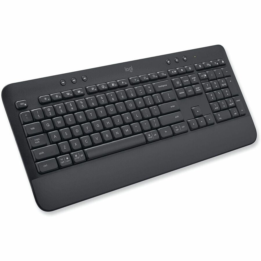 Logitech Signature K650 (Graphite) - Wireless Connectivity - Bluetooth/RF - 5.1 - 32.81 ft - ChromeOS - PC, Mac - AA Battery Size Supported - Graphite