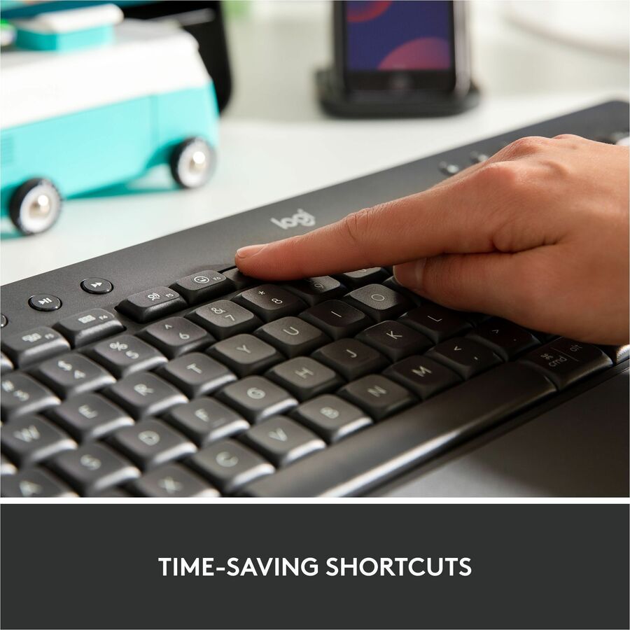 Logitech Signature K650 (Graphite) - Wireless Connectivity - Bluetooth/RF - 5.1 - 32.81 ft - ChromeOS - PC, Mac - AA Battery Size Supported - Graphite