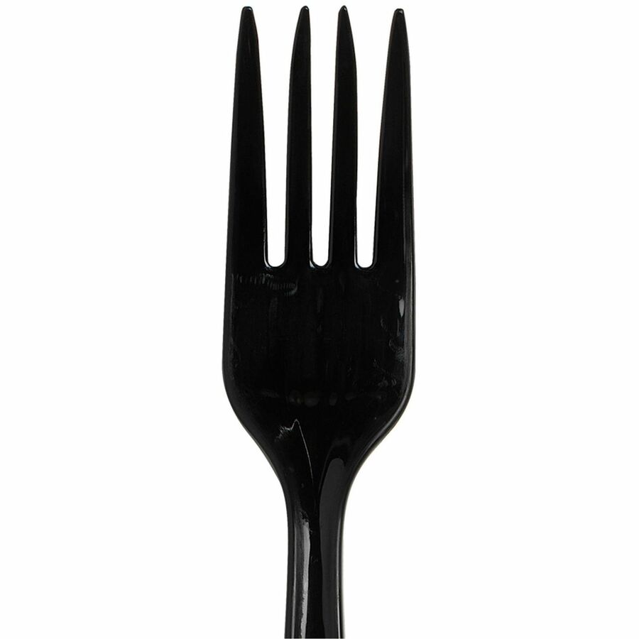 Dixie Cutlery Set - Fork - Fork - Food - Disposable - Plastic, Polypropylene - Black - 1000 / Case