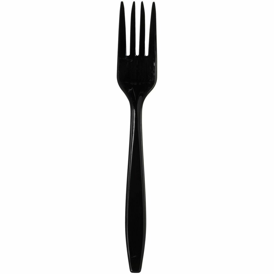 Dixie Cutlery Set - Fork - Fork - Food - Disposable - Plastic, Polypropylene - Black - 1000 / Case