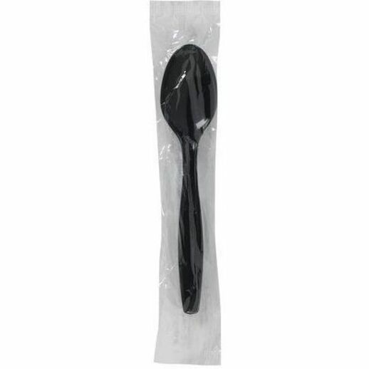 Dixie Cutlery Set - Spoon - Spoon - Food - Disposable - Plastic, Polypropylene - Black - 1000 / Case